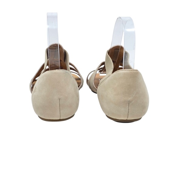 Gentle Souls Strappy Sandals Women Beige Leather‎ Elastic Comfort Flat Size 6.5 - Picture 6 of 10